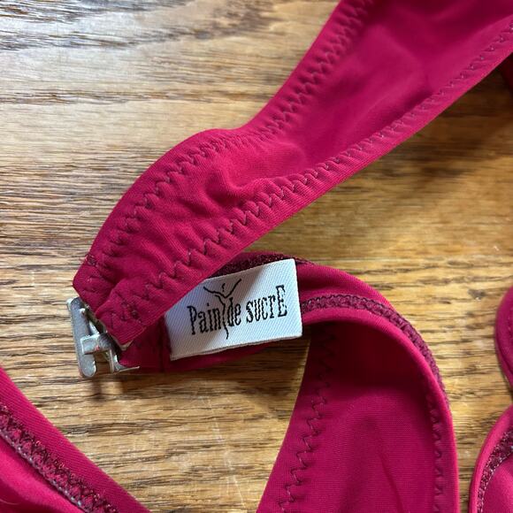 Pain de Sucre Halter Underwire Bikini Top 34B Clasp Back Beach Vacation Travel - Picture 3 of 4